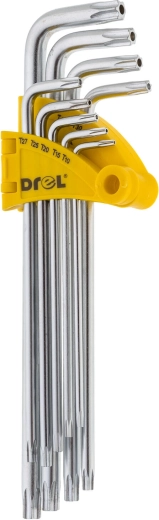 Zestaw wydłużonych kluczy TORX 9 szt. DREL