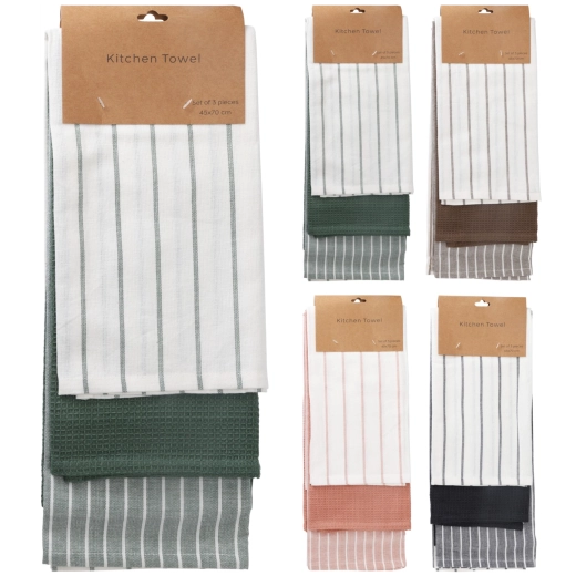 Zestaw kuchennych bawełnianych ściereczek 70 × 45 cm, 3 szt.