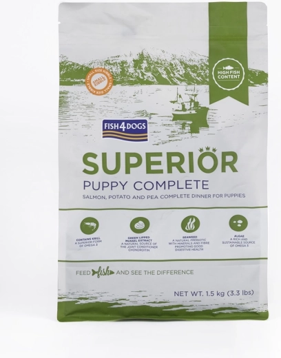 Fish4Dogs Superior małe granulki dla szczeniąt z łososiem i ziemniakami 1,5 kg