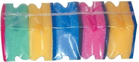 Profilowana gąbka do naczyń 8,5 × 7 × 4,5 cm, mix kolorów (5 szt.)