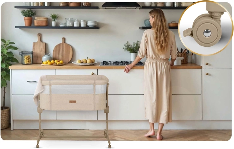 Mobilne i stabilne dzięki 4 kółkom z hamulcami