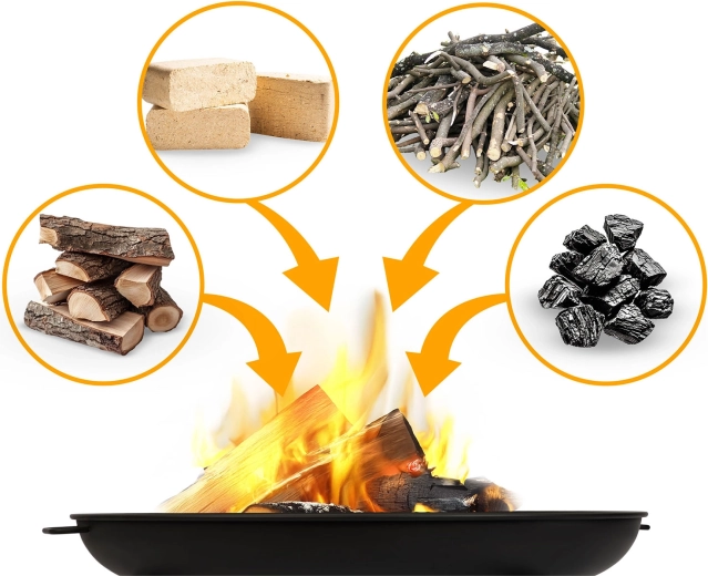 Różne rodzaje paliwa i sprytne wykorzystanie popiołu