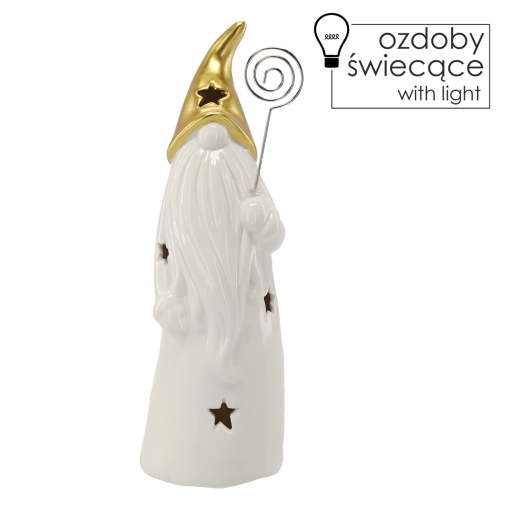 Błyszcząca ceramika i złoty kapelusz