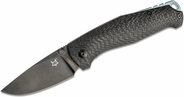 Nóż składany FOX Knives TUR, włókno węglowe, czarny – 7,6 cm