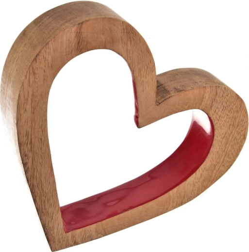 Dekoracja serce mango Red 20 × 4 × 23 cm