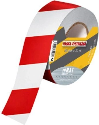 Taśma ostrzegawcza czerwono-biała 75 mm x 500 m