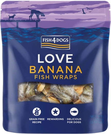 Fish4Dogs przysmaki dla psów rybne roladki z bananem 100 g
