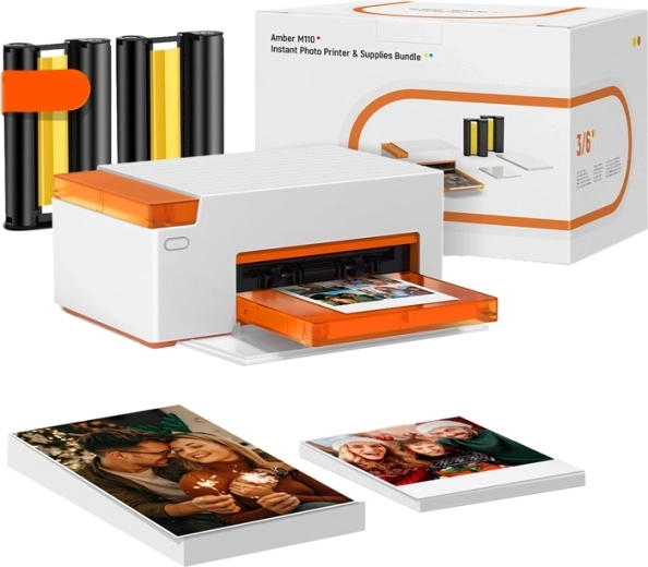 Liene Amber M110 przenośna drukarka fotograficzna 10 × 15 cm z zestawem papierów