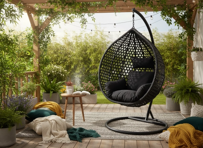 Stabilny metalowy stojak i delikatne kołysanie