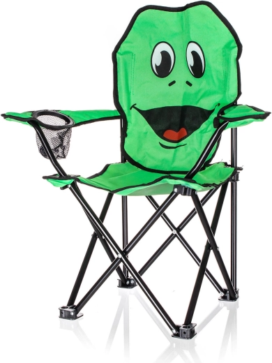 Składane dziecięce krzesełko Frog z motywem żaby, udźwig 35 kg