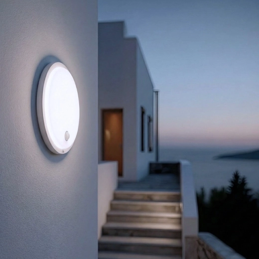 Smukły okrągły design na zewnątrz i do wewnątrz