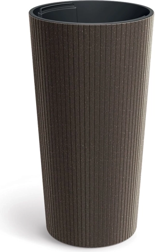 Doniczka Lamia Slim Eco Wood 30 cm kawa