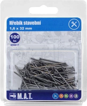 Gwoździe budowlane 32 × 1,6 mm, 100 szt.