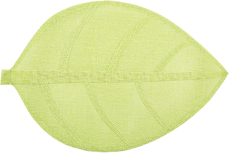 Zielona mata na stół w kształcie liścia 33 × 48 cm