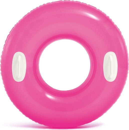 Różowe koło do pływania Intex z uchwytami 76 cm