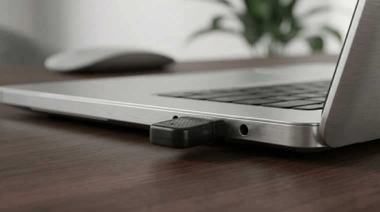Kompaktowy dongle USB 2.0 – wystarczy podłączyć