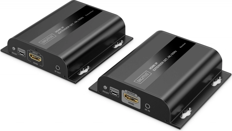 Przedłużacz HDMI przez IP 1G po kablu CAT6 – 4K/60 Hz, IR, zestaw nadajnik + odbiornik