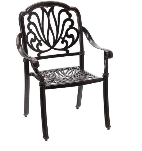 Aluminiowe krzesło ogrodowe Hastings w kolorze antycznego brązu