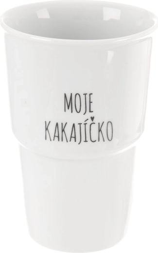 Porcelanowy kubek bez ucha Moje kakajíčko 350 ml