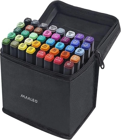 Dwustronne markery – zestaw 40 szt. w etui