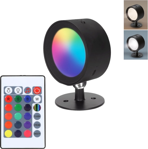 Solight ładowalne naścienne światło LED RGB z pilotem