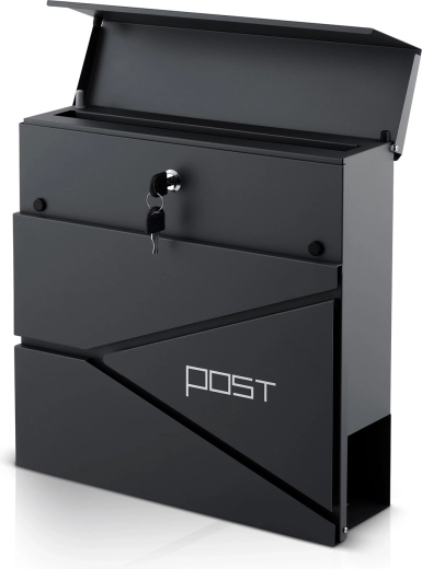 Bezpieczne przechowywanie poczty z zamkiem i 2 kluczami