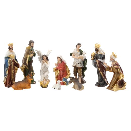 11 figurek do kompletnej sceny betlejemskiej
