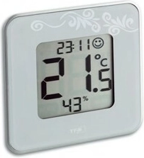 Cyfrowy termometr z higrometrem TFA STYLE, biały
