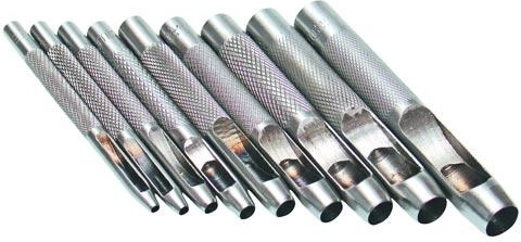 Zestaw wycinaków rurowych do skóry 2,5–10 mm, 9 szt.