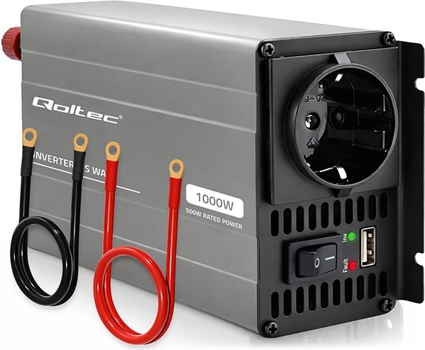Qoltec przetwornica napięcia MS Wave 12 V na 230 V 500/1000 W