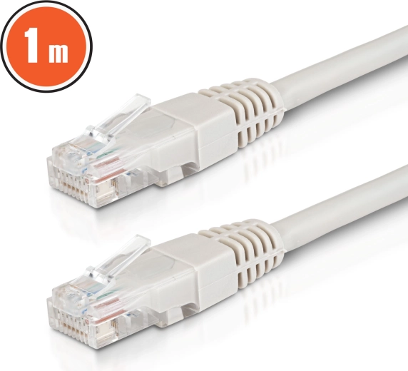 Sieciowy kabel krosowy UTP CAT6 CCA 1 m szary