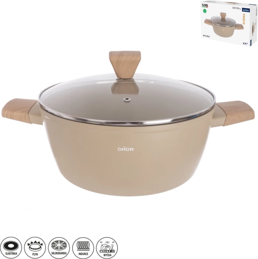 Garnek Orion Ecrina 6,6 l ze szklaną pokrywką