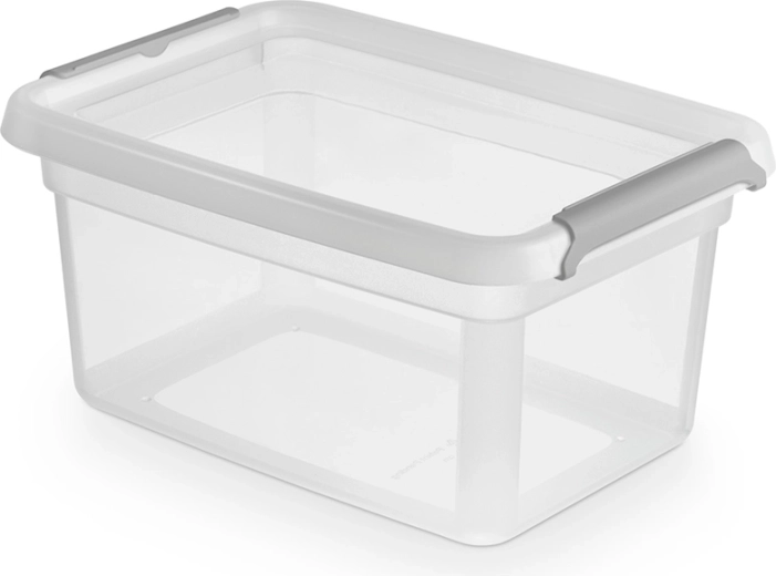 Basestore plastikowy pojemnik z pokrywką i klipsami 1,5 l