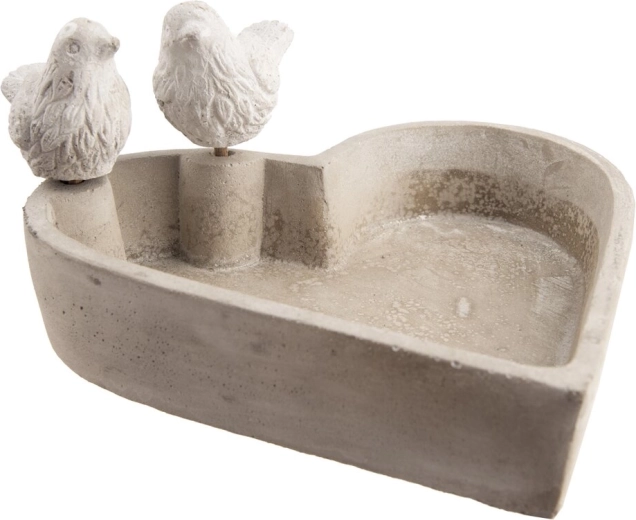Poidło dla ptaków z cementu 20 × 6 cm
