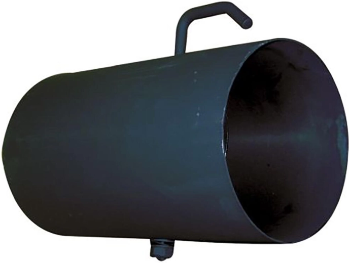 Rura dymowa z przepustnicą 125 mm, długość 500 mm, czarna