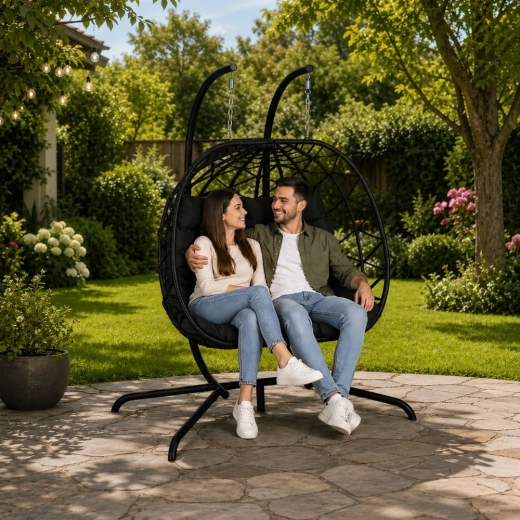 Stylowy rattan PE do użytku na zewnątrz