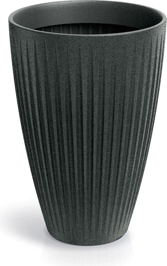Donica Latia Round High 40 cm – czarny granit