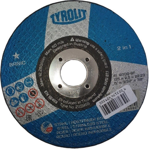 Tarcza do cięcia stali 125 × 2,5 × 22,2 mm