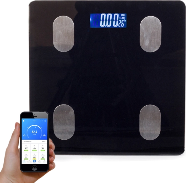 Analityczna inteligentna waga łazienkowa Bluetooth do 180 kg
