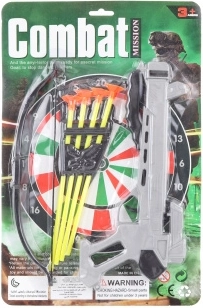 Dziecięca kusza z tarczą i strzałami z przyssawkami