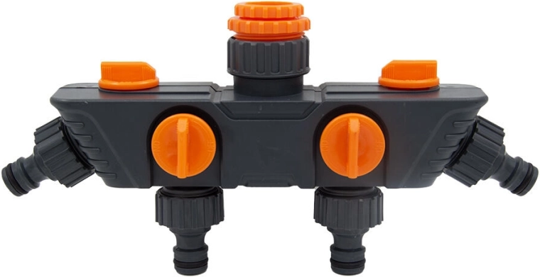 Ogrodowy rozdzielacz na kran 4‑drogowy 1/2, 3/4 i 1 cal