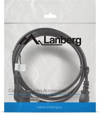 Kabel zasilający Lanberg Schuko (CEE 7/7) – IEC 320 C13, 1,8 m, czarny