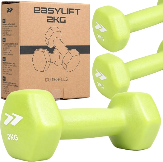 Neoprenowe hantle EasyLift 2 kg (2 szt.)