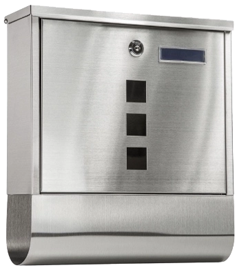 Skrzynka pocztowa ze stali nierdzewnej Albatross z uchwytem na gazety