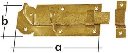 Zasuwa zamykająca prosta 100 × 45 × 5 mm, żółty cynk galwaniczny