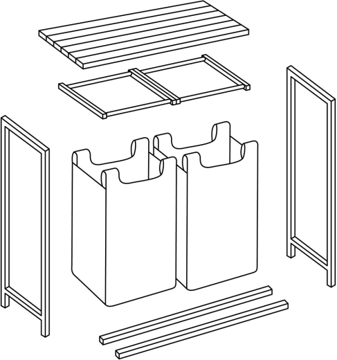Wyjmowane wkłady z uchwytami do łatwego przenoszenia