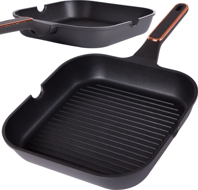 Patelnia grillowa KINGSTYLE z nieprzywierającą powłoką 28 cm