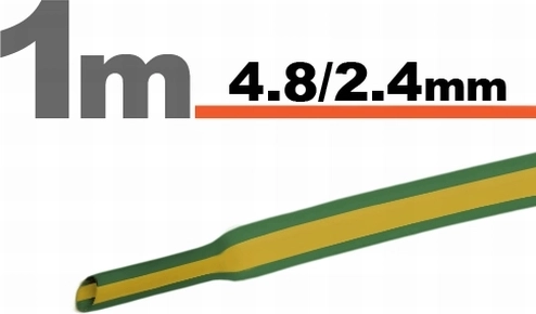 Koszulka termokurczliwa żółto-zielona 4,8/2,4 mm