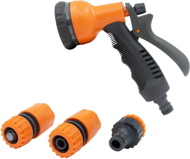 Ogrodowy pistolet zraszający z 8 funkcjami AQUA + akcesoria