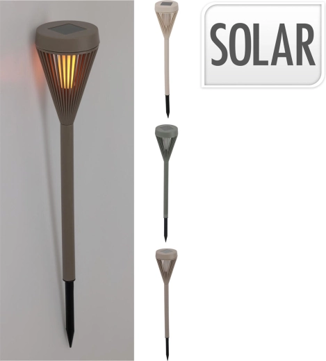 Solarny ogrodowy kinkiet LED z polipropylenu, matowy mix kolorów, średnica 7,5 cm, wysokość 43 cm